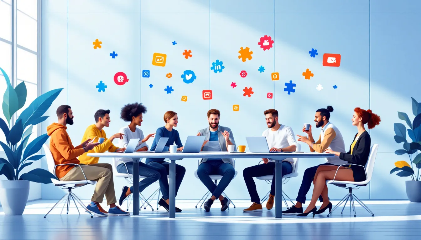 A remote development team working together, showcasing effective management and retention strategies.